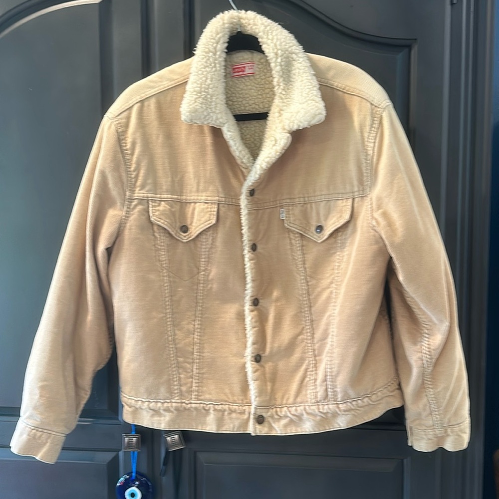 Levi’s Men’s Classic Corduroy Sherpa-Lined Trucker Jacket - Size 44